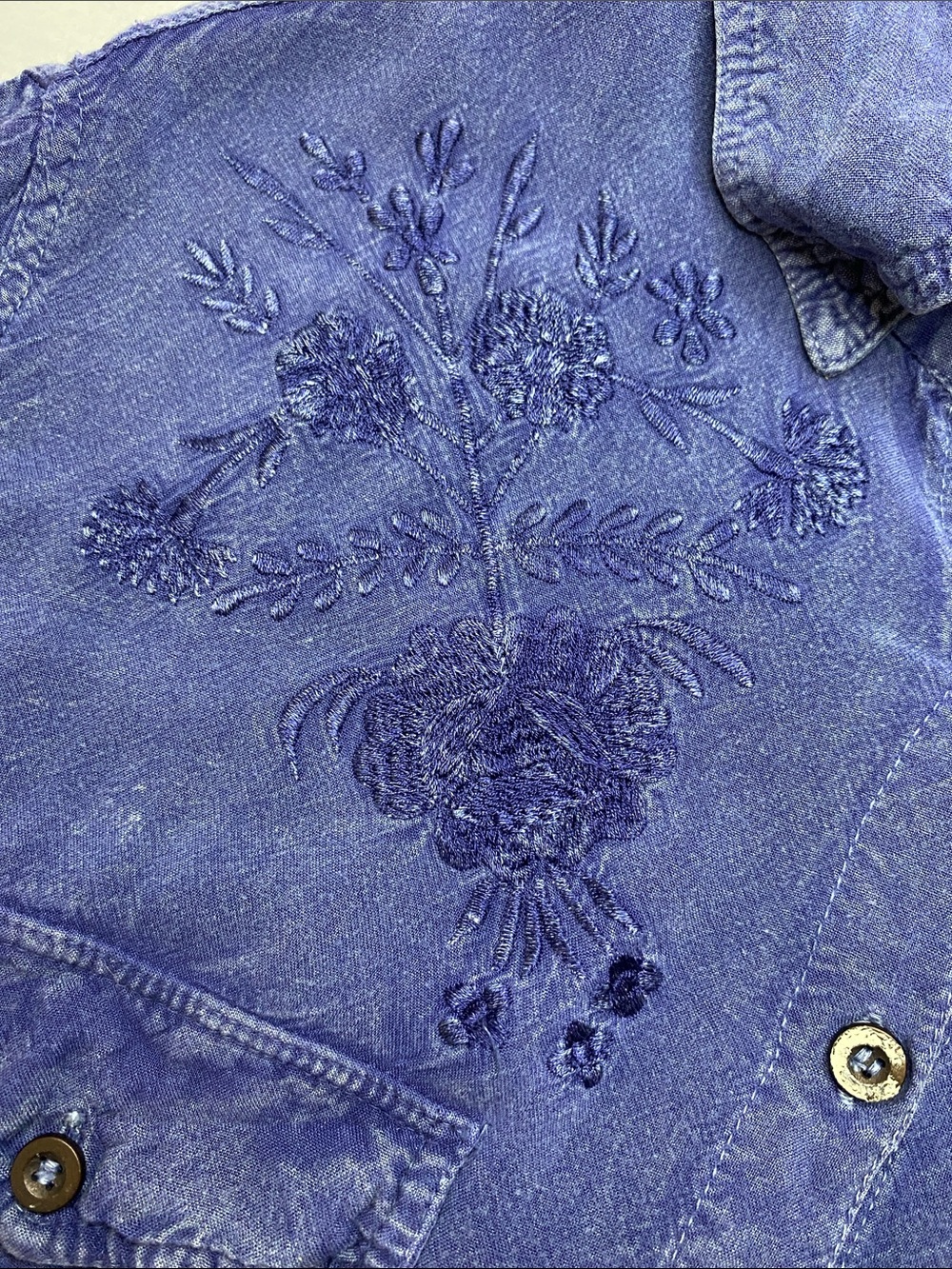 Back In The Saddle Western Floral Embroidered Corset Back Blouse Top Size 1X - Picture 6 of 6